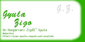 gyula zigo business card